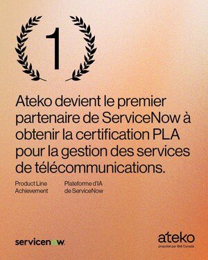 Ateko devient le premier partenaire de ServiceNow à obtenir la certification Product Line Achievement pour la gestion des services de télécommunications