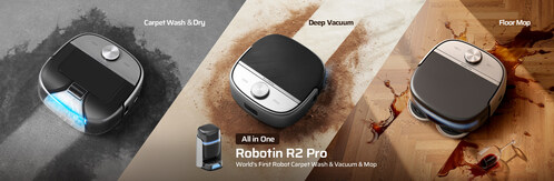 Robotin R2 Pro - World's First Robot Carpet Wash & Vacuum & Mop