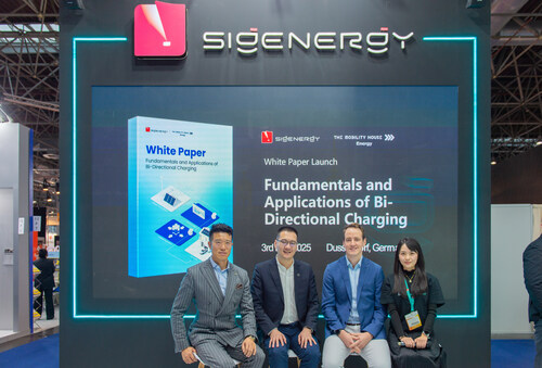 Sigenergy and The Mobility House Energy previewed their joint white paper, “Fundamentals and Applications of Bi-Directional Charging,” at Solar Solutions Düsseldorf