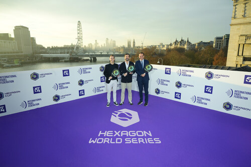 Hexagon Cup, 54 and International Padel Federation unite to create the Hexagon World Series unifying the padel calendar. (Pictured left to right: Gary Davidson - Group Chief Operating Officer, 54; Enrique Buenaventura - Founder, Hexagon Cup; Luigi Carraro - President, FIP)