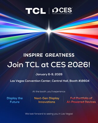 TCL, CES 2026에서 미래형 첨단 디스플레이 및 AI 기반 제품군 전시