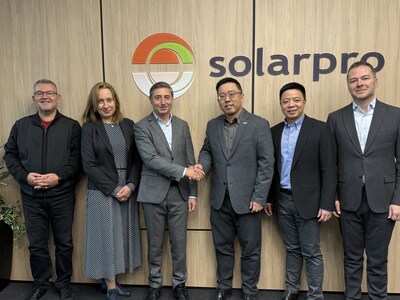 Company representatives met to agree on their 450 MW collaboration: (from left to right) for Solarpro, CEO Solarpro Adelin Antonov, Head of Procurement Valentina Vasileva, and Managing Director and Chairman of the Board of Directors Konstantin Nenov; and for LONGi, President of LONGi Europe Leon Zhang, General Manager Eastern Europe Liam Tang, and Senior Key Account Manager Melih Can GÃ¼ngÃ¶r.