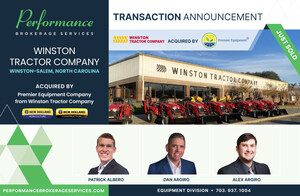 Performance Brokerage Services Advises on the Sale of Winston Tractor Company in Winston-Salem, North Carolina to Premier Equipment Company