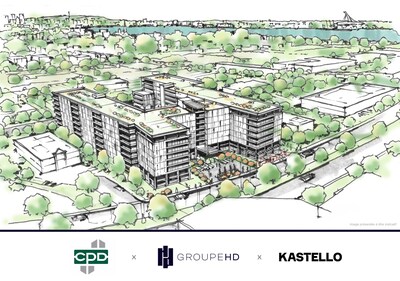 Groupe HD, Capital Property Developments (CPD) and Kastello announce the development of a 525-unit purpose-built rental project in the Vieux-Longueuil borough. (CNW Group/Groupe HD)