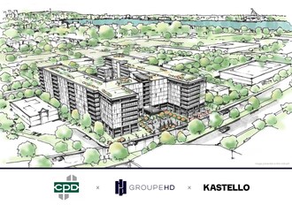Groupe HD, Capital Property Developments (CPD) et Kastello annoncent le développement d’un projet résidentiel locatif de 525 unités dans le Vieux-Longueuil. (Groupe CNW/Groupe HD)