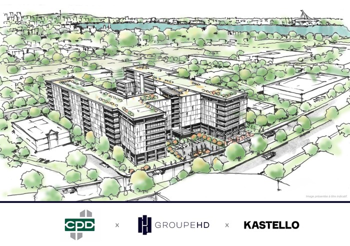 Groupe HD, Capital Property Developments (CPD) et Kastello annoncent le développement d’un projet résidentiel locatif de 525 unités dans le Vieux-Longueuil. (Groupe CNW/Groupe HD)