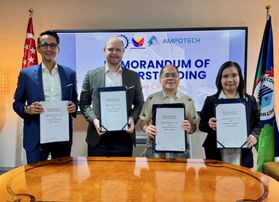 From left to right: Eric San Pedro (Managing Director, Ampotech Philippines), William Temple (CEO, Ampotech), Tereso O. Panga (Director General, PEZA), Anidelle Joy M. Alguso (Deputy Director General for Policy & Planning, PEZA) From left to right: Eric San Pedro (Managing Director, Ampotech Philippines), William Temple (CEO, Ampotech), Tereso O. Panga (Director General, PEZA), Anidelle Joy M. Alguso (Deputy Director General for Policy & Planning, PEZA)