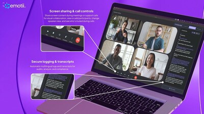 Emotii screen sharing and real-time interpretation