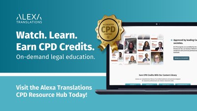 Watch. Learn. Earn CPD Credits. (CNW Group/Alexa Translations)