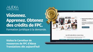 Alexa Translations lance un Carrefour de ressources de FPC agréées gratuit offrant des occasions d'apprentissage sur demande pour les juristes