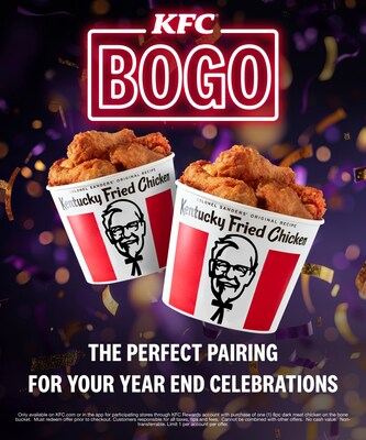 Buy One Get One Buckets for New Years Eve at KFC Buy One Get One Buckets for New Years Eve at KFC