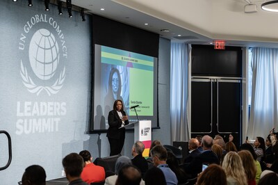 UN Global Compact-ASG Sanda Ojiambo speaking at Leaders Summit 2025 UN Global Compact-ASG Sanda Ojiambo speaking at Leaders Summit 2025
