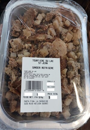 Présence non déclarée de blé et de sulfites dans diverses tourtières vendues par l'entreprise La Dacquoise Pasta-Fina