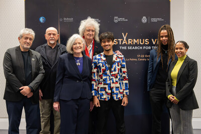 Garik Israelian, Peter Gabriel, Mary Lewis, Sir Brian May, Nick Van-Lawick, Merlin Van-Lawick, Angel Van-Lawick - Jane Goodall’s grandchildren.