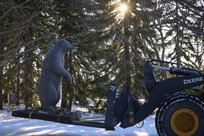 The Last Immigrant bear, made from cast iron brass, silver solder, and steel, was created by artist Marilyn Lysohir in 1989, when she was an artist-in-residence in Arts/Industry – a collaboration between the John Michael Kohler Arts Center and Kohler Co. The sculpture is dedicated to her grandparents who immigrated to the United States. The 8-foot bear was recently moved and now stands proudly adjacent to Kohler Co.’s main office.

Credit: Kohler Co.