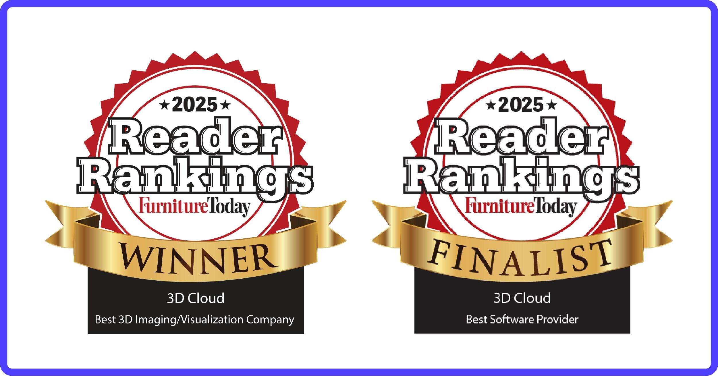 3D Cloud Named Furniture Today 2025 Reader Rankings Winner for 3D Product Visualization for the Home Furnishings Industry
