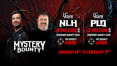 ACR Poker's Dual Mystery Bounty Venoms Return in January With $10 Million in Guaranteed Prize Pools