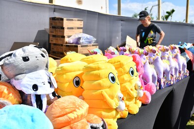 Rows of donated toys fill tables at Sandals South Coast in Jamaica, ready to bring joy to more than 400 children from Whitehouse, Westmoreland. Rows of donated toys fill tables at Sandals South Coast in Jamaica, ready to bring joy to more than 400 children from Whitehouse, Westmoreland.