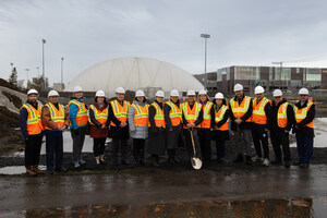 Coup d'envoi des travaux pour le terrain de soccer couvert au parc Hébert