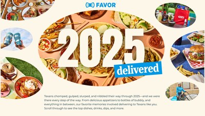 Favor's How Texas Orders In report shares a look at Texans' delivery tastes and preferences throughout 2025.