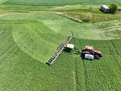 Planting green into living cover crops is an increasingly popular tactic to suppress weeds and feed soils. Photo by Claudio Rubione, GROW.