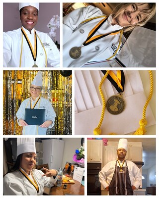 Escoffier celebrates 2,700+ online culinary graduates, some seen here participating in a virtual graduation ceremony, amid rising demand for skilled culinary talent.