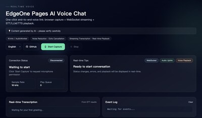 Build an AI voice chat page quickly with EdgeOne Pages Build an AI voice chat page quickly with EdgeOne Pages