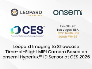 Leopard Imaging to Showcase Time-of-Flight (ToF) MIPI Camera Based on onsemi Hyperlux ID Sensor at CES 2026