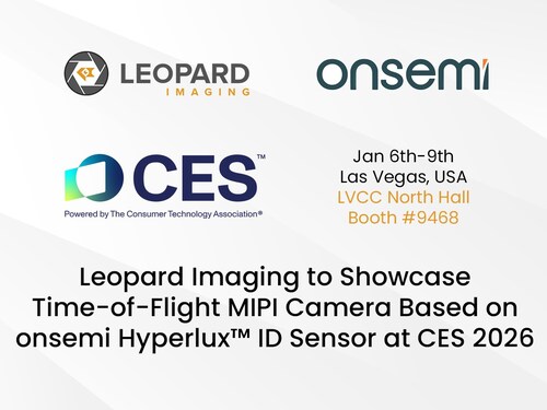 Leopard Imaging to Showcase Time-of-Flight (ToF) MIPI Camera Based on onsemi Hyperlux ID Sensor at CES 2026