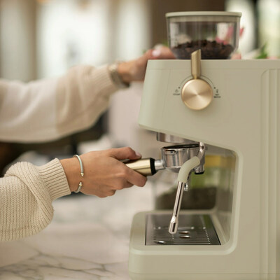 Barista Grade Espresso Machine in Eucalyptus Green