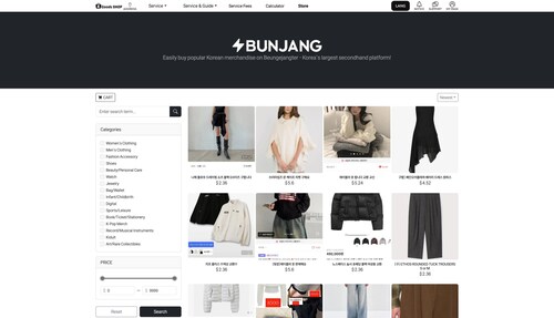 Bunjang product integration on the K-GoodsShop website