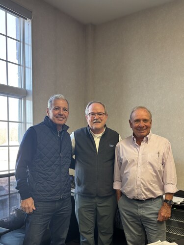 From left, Raymond DiPietro, Northeast Eagle General Manager/Vice President, Timothy Nickels, Founder of Hinny Hard Seltzer, Lance Sutter, Northeast Eagle President/Owner.