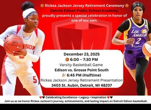 Detroit Edison Public School Academy to Retire WNBA Star Ricky Jackson's Jersey in Ceremony Celebrating Excellence and Legacy