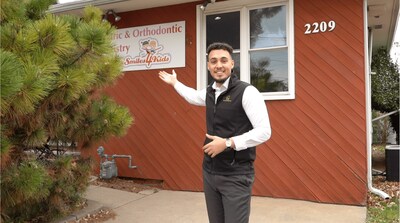 Image of Fady Meckey infront of the project