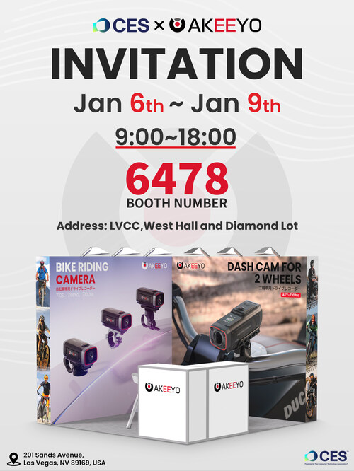 Visit AKEEYO at CES 2026: LVCC West Hall, Booth 6478 (Jan 6–9).