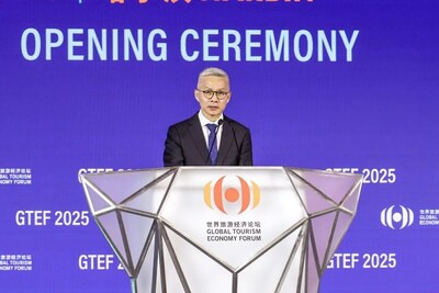 Tai Kin Ip, Representative of the Chief Executive of the Macao SAR, Secretary for Economy and Finance of the Macao SAR Government, and Executive Chairman of GTEF (PRNewsfoto/The Global Tourism Economy Forum)