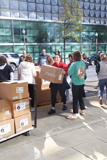 Unloading off the truck!