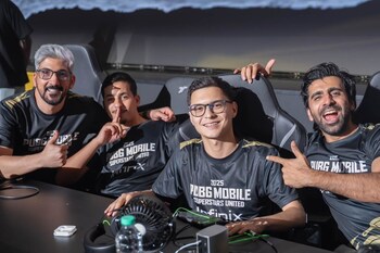 Infinix Team preparing for the match Infinix Team preparing for the match