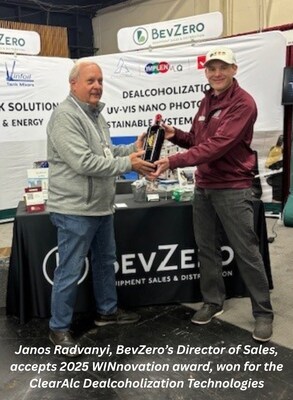 BevZero and Tomsa Destil Win Award for Innovations in the Wine Industry