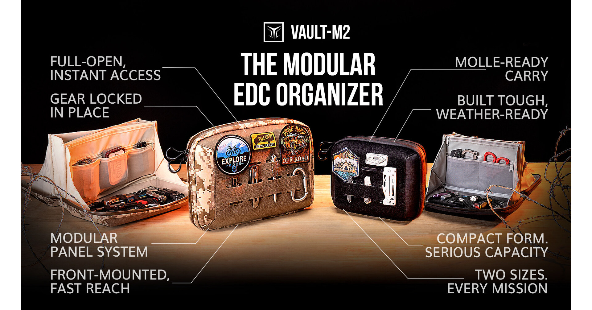 VAULT-M2 Hits Kickstarter: The EDC Organizer System Built to Adapt Like a Beast