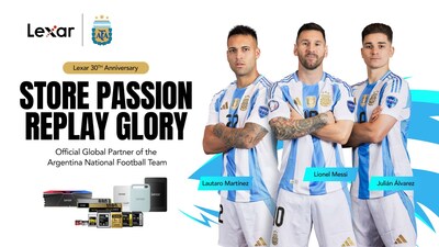 Lexar、サッカー・アルゼンチン代表チームとパートナーシップを締結し、"王者の決定的瞬間"を未来へ記録する取り組みを開始