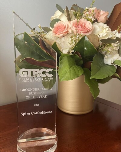 Spire Coffeehouse was named 2025 Groundbreaking Business of the Year by the Greater Toms River Chamber of Commerce.