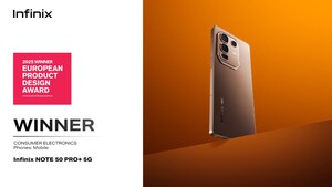 Infinix NOTE 50 Pro+, GT 30 Pro and HOT 60 Pro+ Win 2025 European Product Design Awards