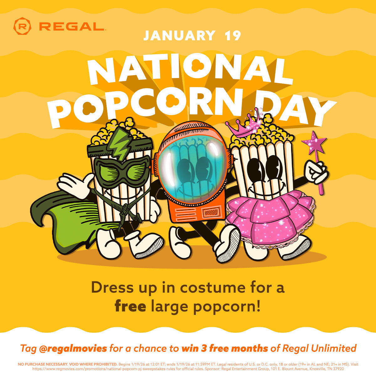 Celebrate the Year's Biggest Moment in Pop(corn) Culture at Regal on January 19