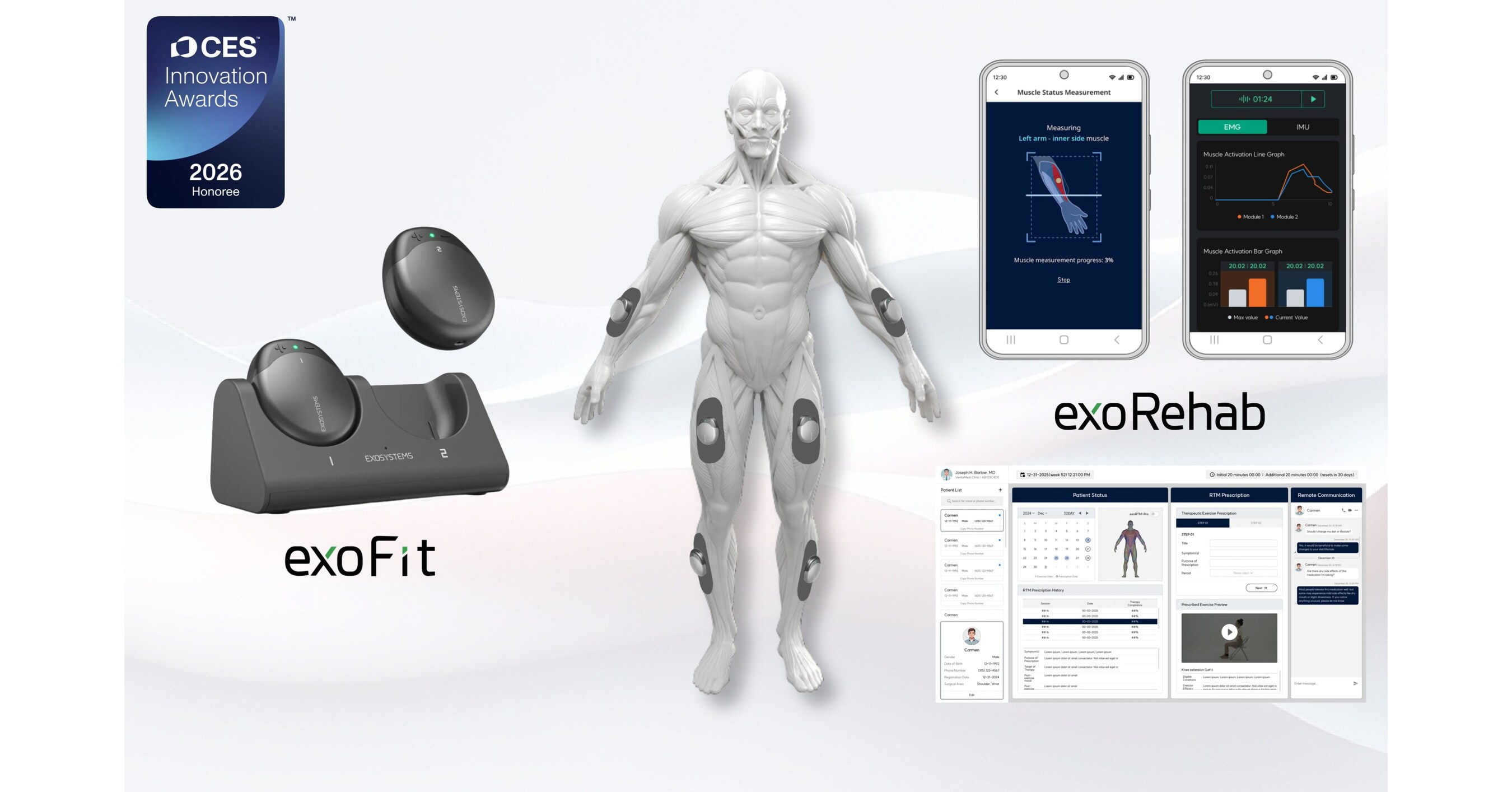 EXOSYSTEMS exoRehab Named a CES Innovation Awards 2026 Honoree in Digital Health