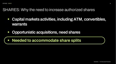 Shares: Why the need to increase authorized shares