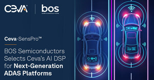 BOS Semiconductors Selects Ceva's AI DSP for Next-Generation ADAS Platforms