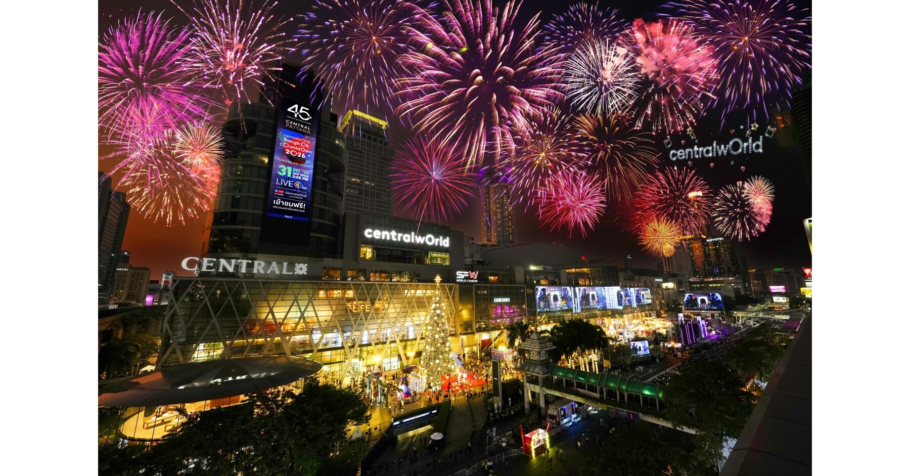 Thailand Rings in the New Year at Bangkok's 'Times Square of Asia', Central World