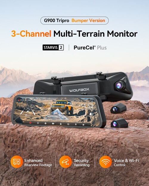 Wolfbox G900 Tripro (Bumper Version) Dash Cam