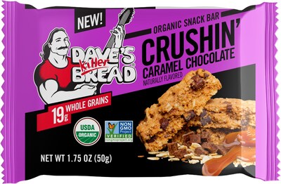 Dave’s Killer Bread is leaning into snacking innovation with two new varieties of organic snack bars: Crushin’ Caramel Chocolate and Cravin’ Chocolate Chip.